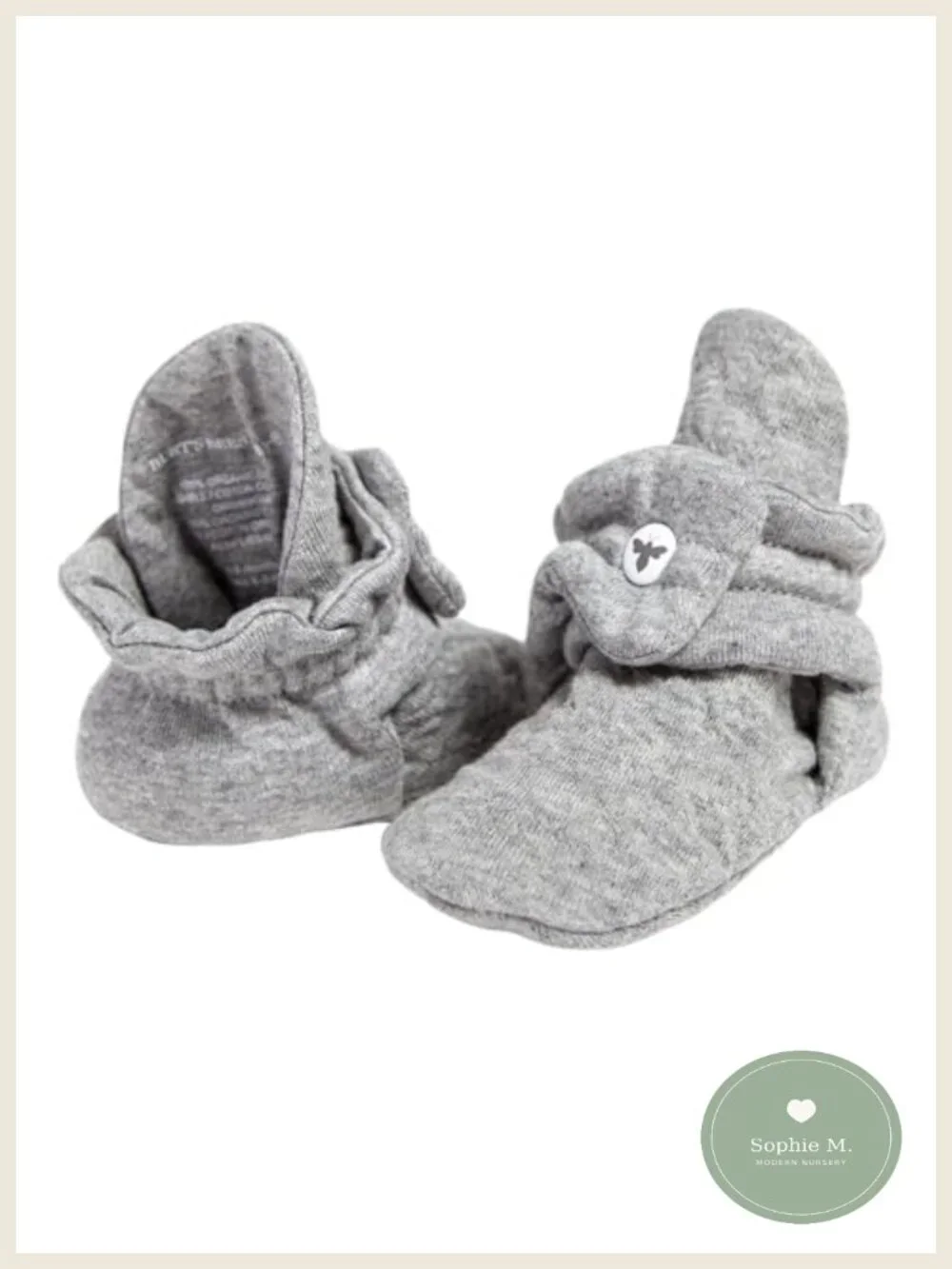 Organic Cotton Baby Booties Adjustable Snap Boots Newborn